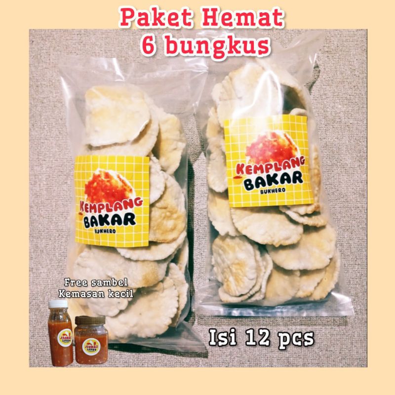

BUKHERO- PAKET KEMPLANG 6 BUNGKUS BONUS SAMBEL BOTOL KECIL