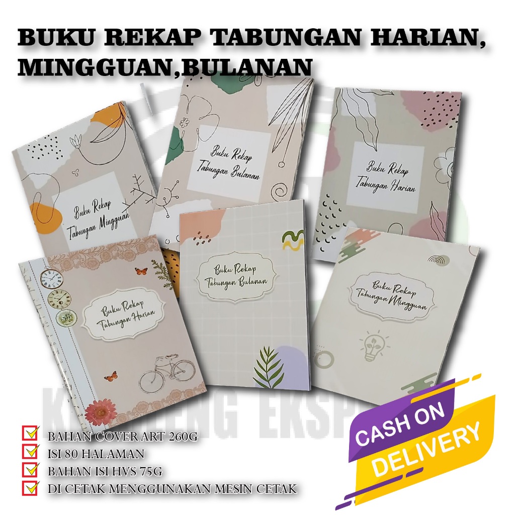 

BUKU REKAP TABUNGAN HARIAN / MINGGUAN/ BULANAN/REKAP ANGSRAN/REKAP ANGSURAN BARANG/REKAP CICILAN /REKAP KREDIT