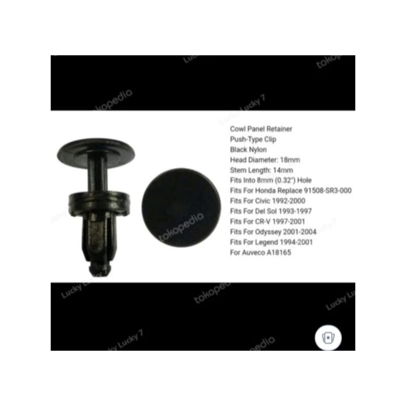 Klip Panel Honda Clip Panggangan Sate Honda Civic Estilo Genio CRV City