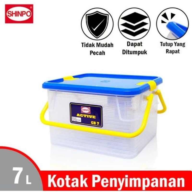 Box CB 7 Active Shinpo/ Box Cb 7 Liter Shinpo/ Container Box 7 L Shinpo Handle