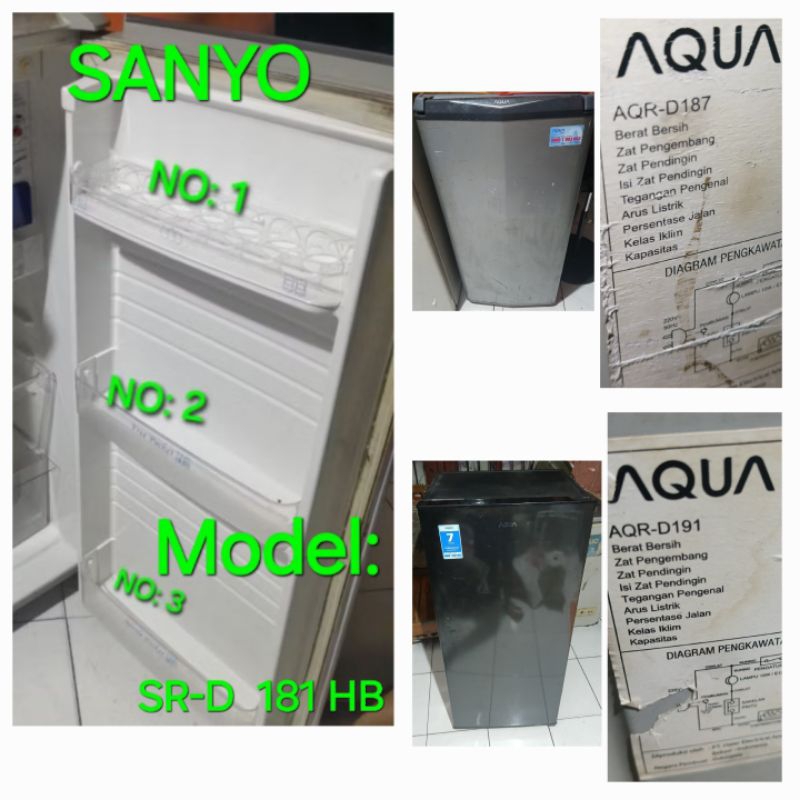 RAK KULKAS SANYO hi-beauty/AQUA D-191/AQUA D-187/D-179.rak botol/rak bagian pintu.Original.