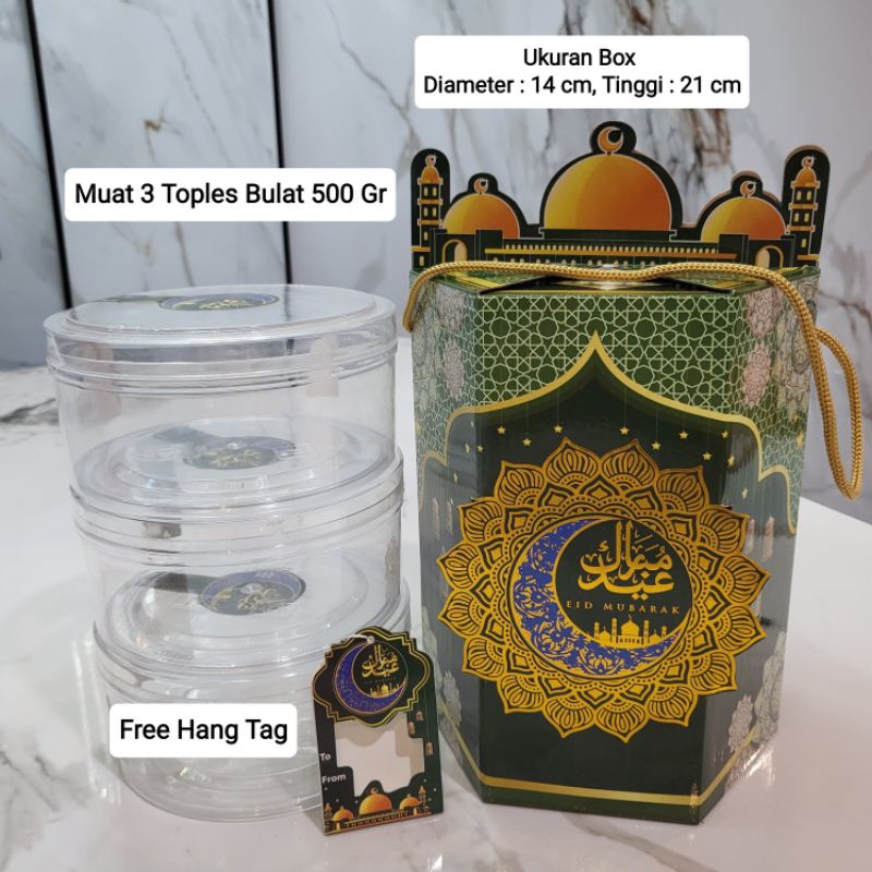 

Box Lebaran / Dus Hampers Idul Fitri / Box Kue Kering Ramadhan / Toples 500 Gram