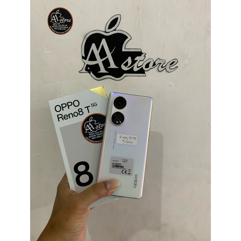 oppo reno 8T 5G 8/256 gb bekas fullset