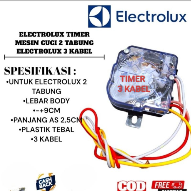 COD / TIMER MESIN CUCI ELECTROLUX/ TIMER WASH MESIN CUCI ELEKTROLUX 2 TABUNG ELECTROLUX TIMER PENCUC