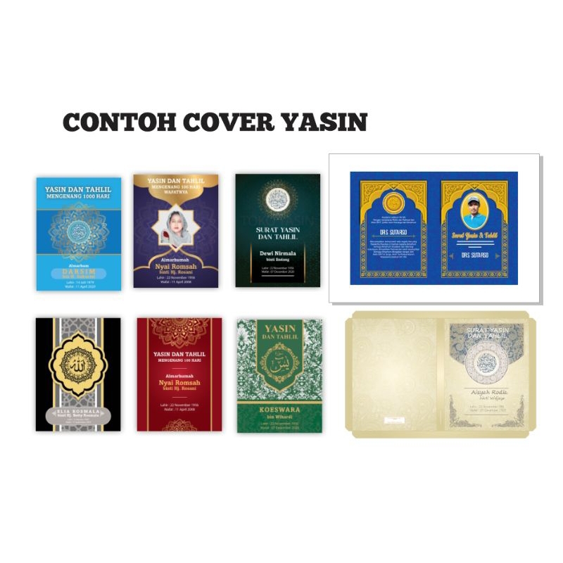 Buku Yasin custom foto dan sisipan 128 hal