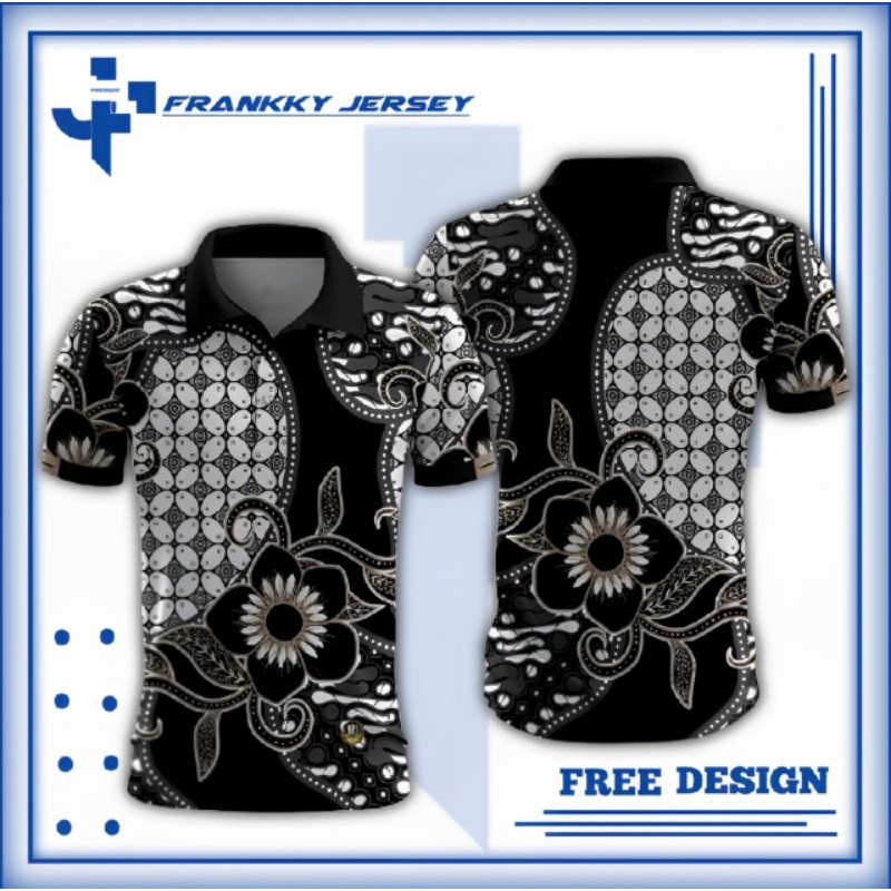 KAOS POLO BATIK PRIA FULL PRINTING KUALITAS PREMIUM