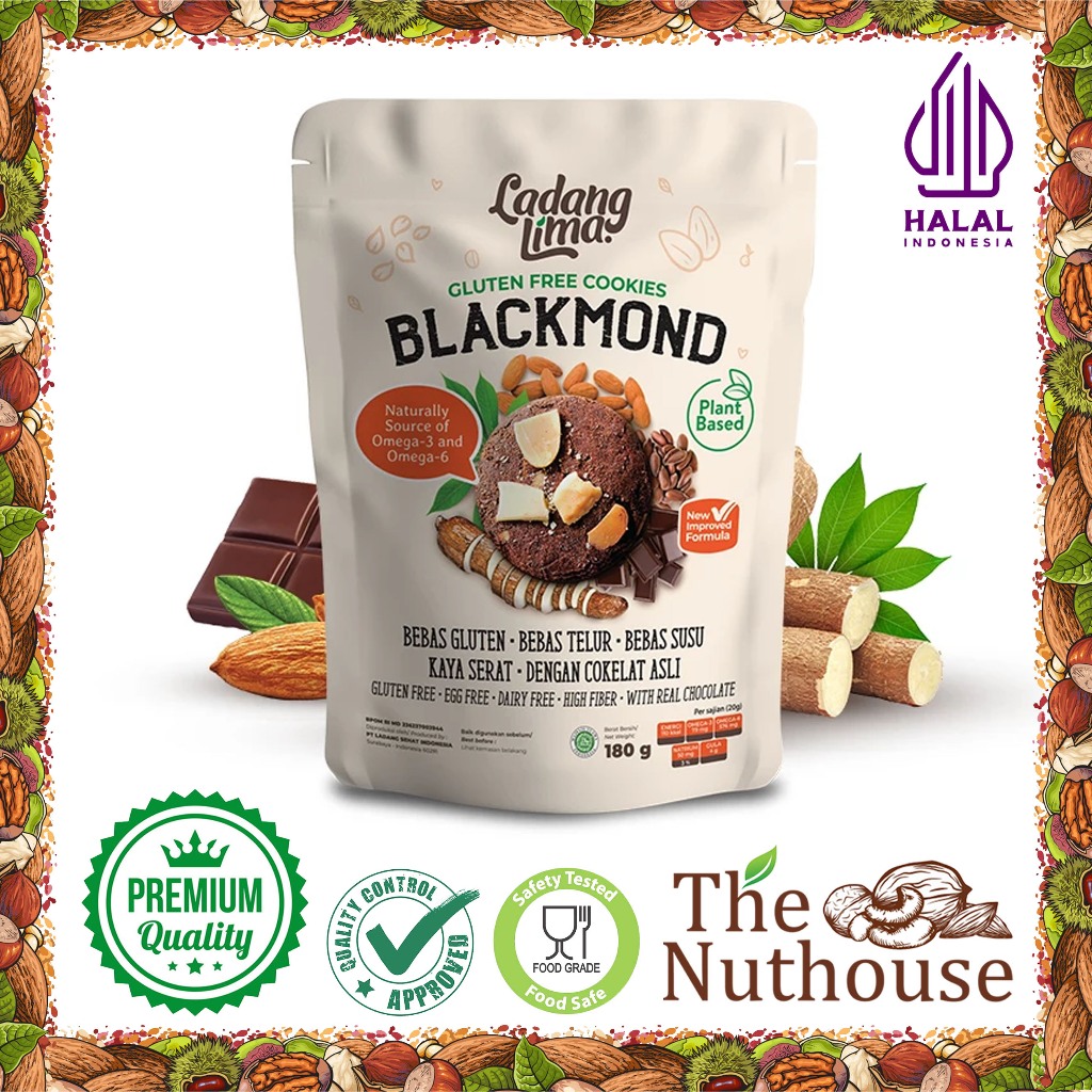 

Ladang Lima Blackmond Gluten Free Cookies 180gr [HALAL]