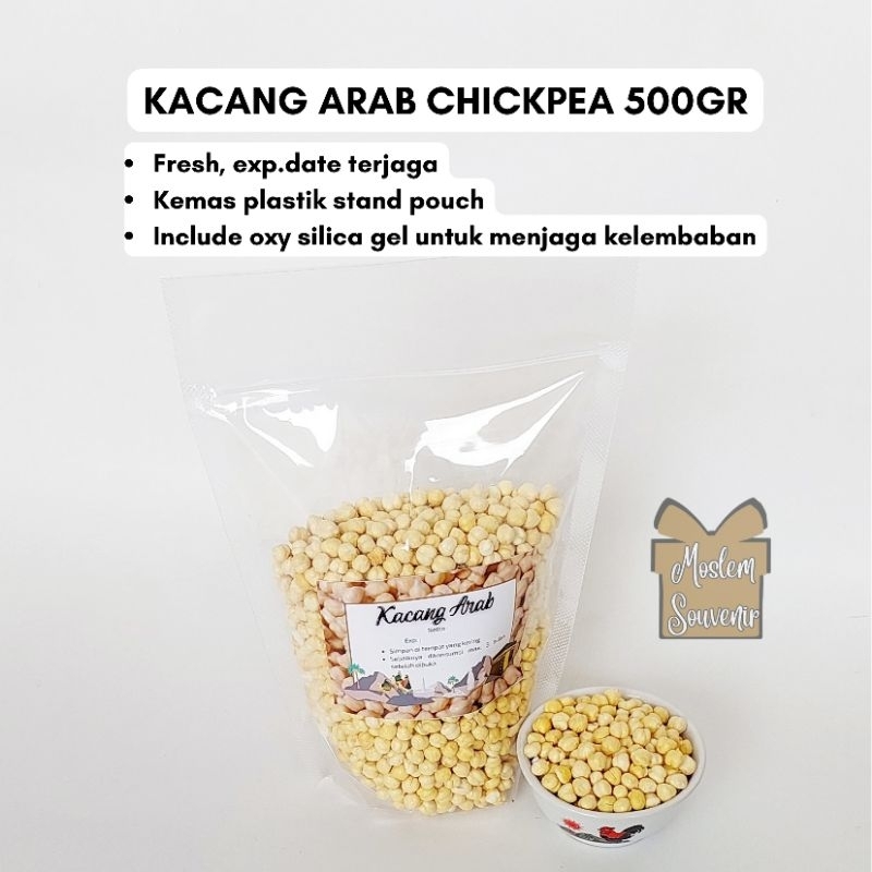 

Kacang arab / kacang humush / chickpea 500gr (MERK TERGANTUNG KESEDIAAN STOK) berkualitas camilan haji umroh lebaran idul fitri