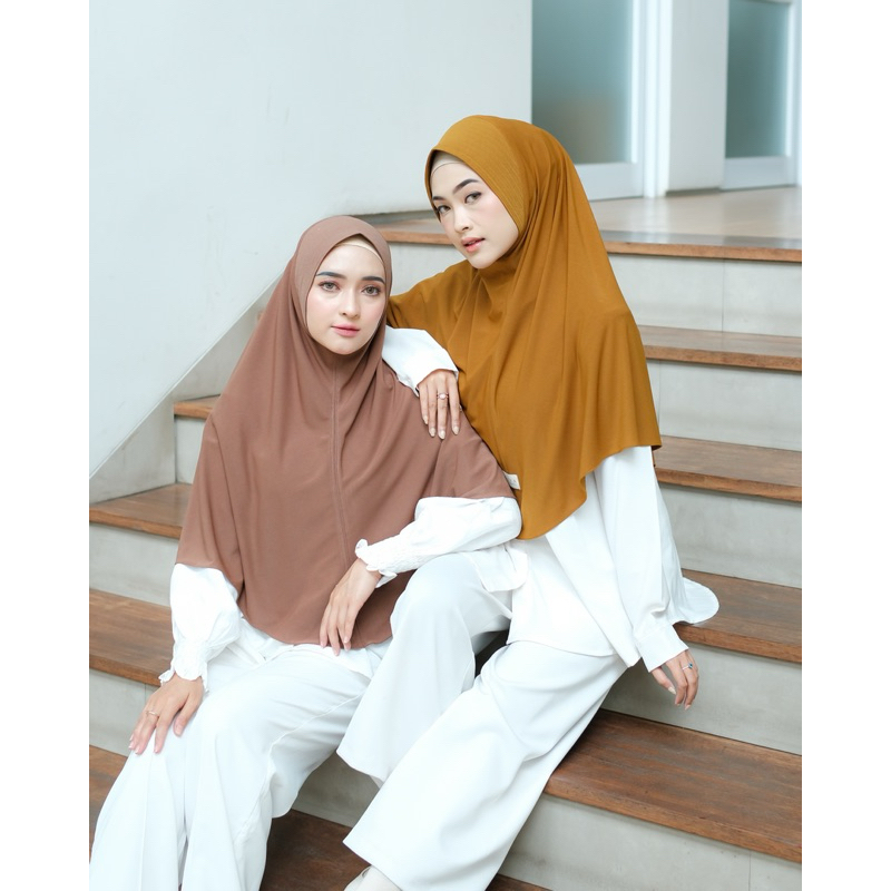 ALDHANS X SHEEVA  - MALAY B JEMMA | HIJAB INSTAN JUMBO JERSEY BERGO NONPAD SIZE XL