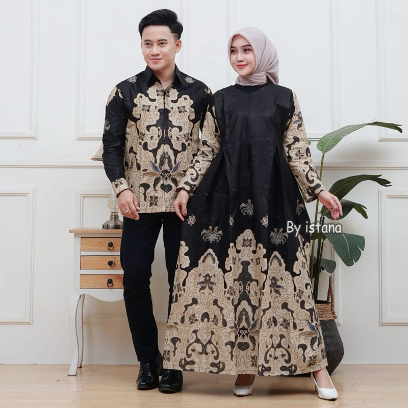 Baju Batik Couple Pasangan Lebaran 2025 Couple Keluarga Batik Couple elegan