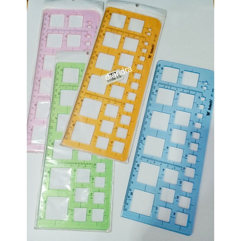 

Butterfly BT-845 Penggaris Cetakan Kotak Template Ruler