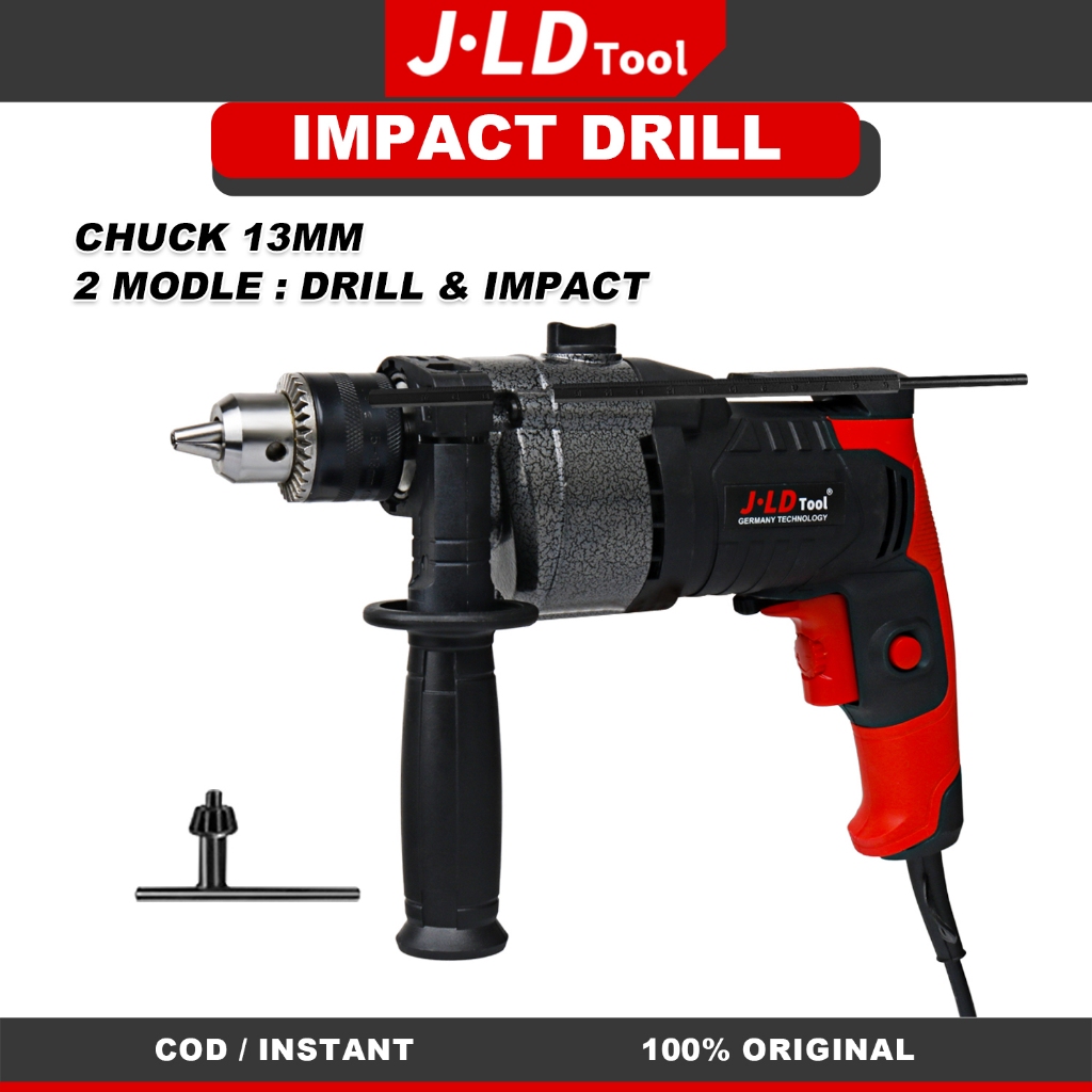 JLD J13-2 Mesin Bor Impact impact drill listrik 580w impact drill bor tangan listrik electric drill 