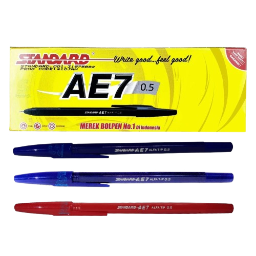 

Standard AE7 Pulpen Alfa Tip 0.5mm / Pulpen Standard AE7 1 Pack 12pc