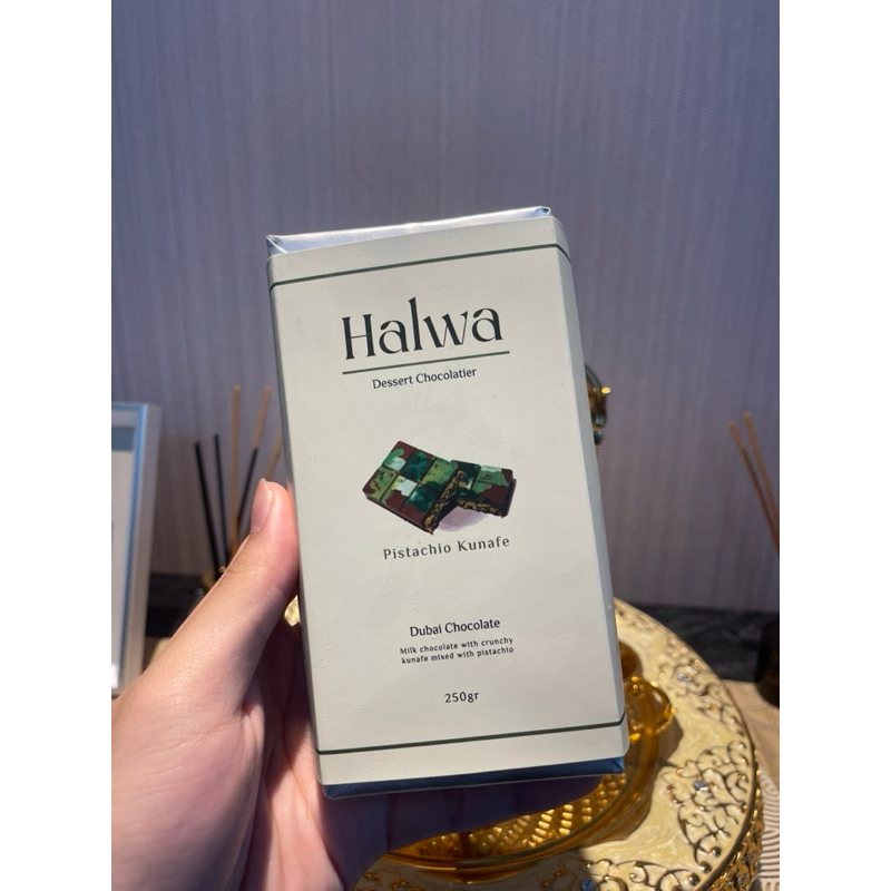 

Halwa Dessert Chocolate Pistachio Kunafe Dubai Chocolate