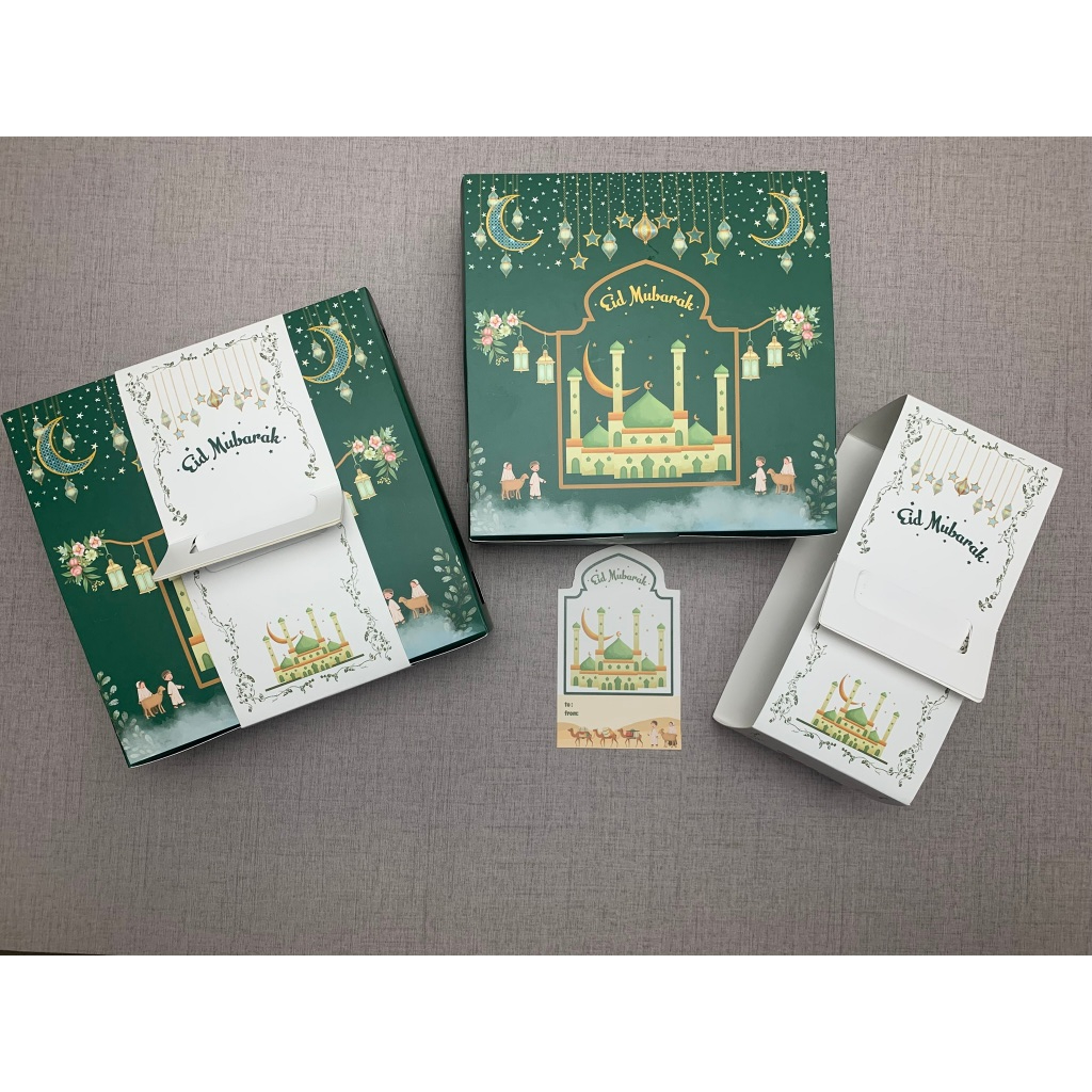 

BOX ZAHRA -LEBARAN 20 x 20 x 8 Kotak kue kering bolu lapis toples Idul fitri lebaran (isi 5 pcs)