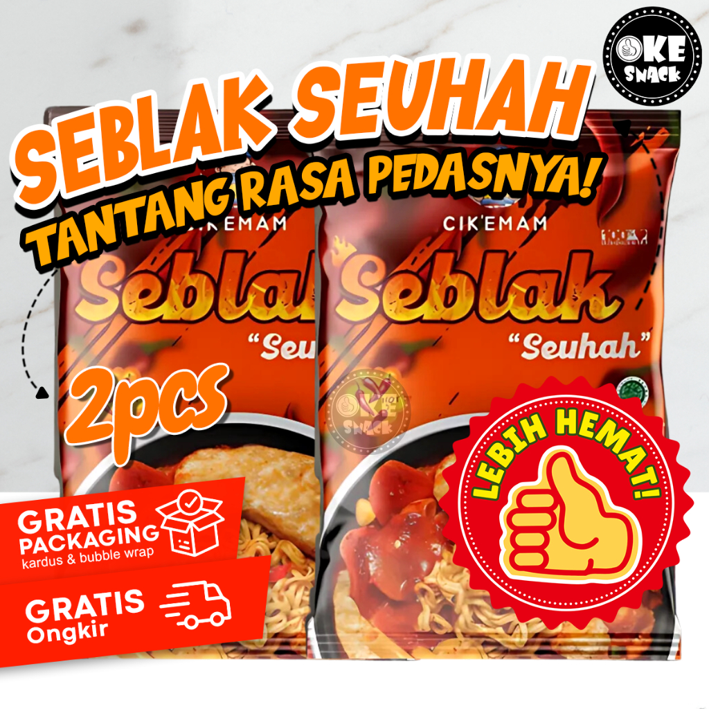 

Paket Hemat Seblak Bandung Instant Seuhah Hot Cikemam isi 2