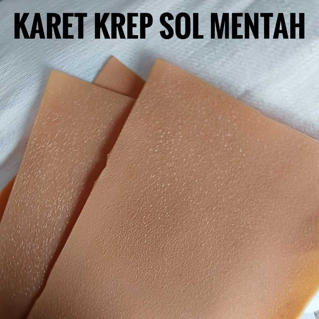 Karet Krep Sol Mentah / Ket 3mm /Per 1 lembar / uk 29.5 x 44 Cm /nyaman dipakai