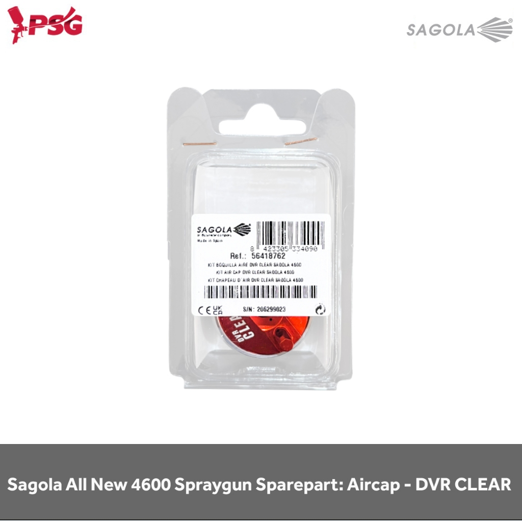 Sagola All New 4600 Spraygun Sparepart: Aircap - DVR CLEAR