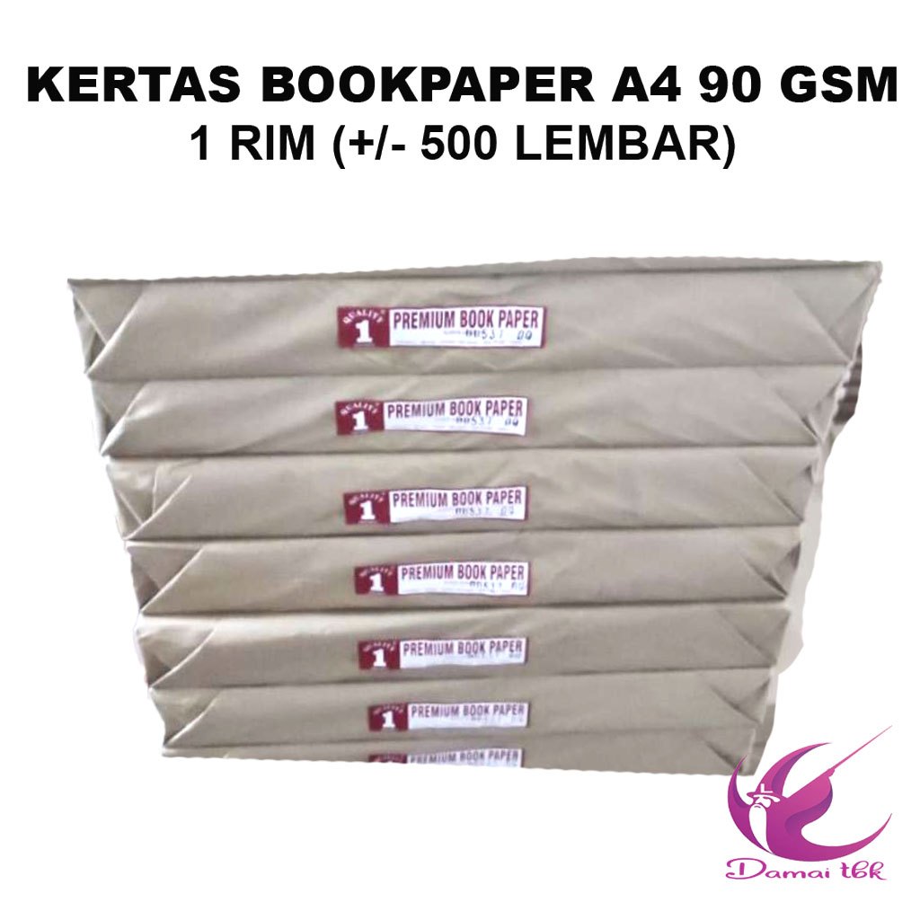 

Bookpaper 90 gsm A4 1 rim / Book Paper a4 90gsm 500 lembar