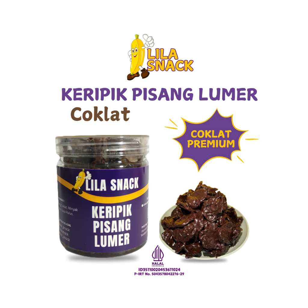 

KERIPIK PISANG LUMER PREMIUM VARIAN COKLAT KEMASAN TOPLES || LILA SNACK