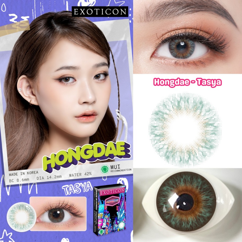 Softlens Hongdae Tasya Sage by Exoticon Diameter 14,5mm - Soflen Soplen Softlen