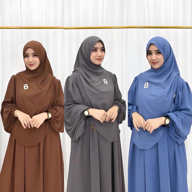 GAMIS SYAR’i SET HIJAB MEDINA PREMIUM GAMIS SYAR'i JUMBO BEST SELLER