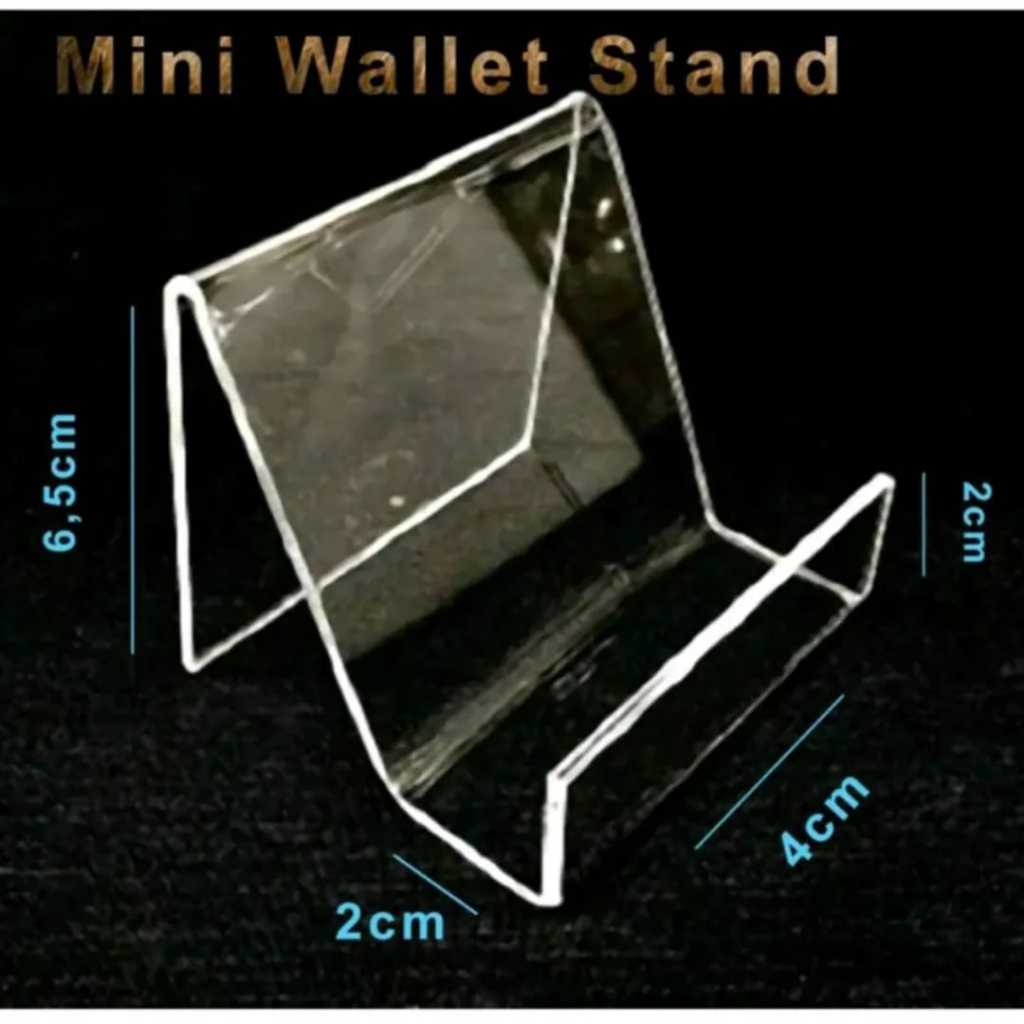 

AKRILIK STAND DISPLAY WALLET - TEMPAT DOMPET COWOK CEWEK AKRILIK DAPAT 5PCS