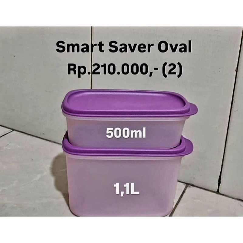 Smart saver oval 2pcs tupperware