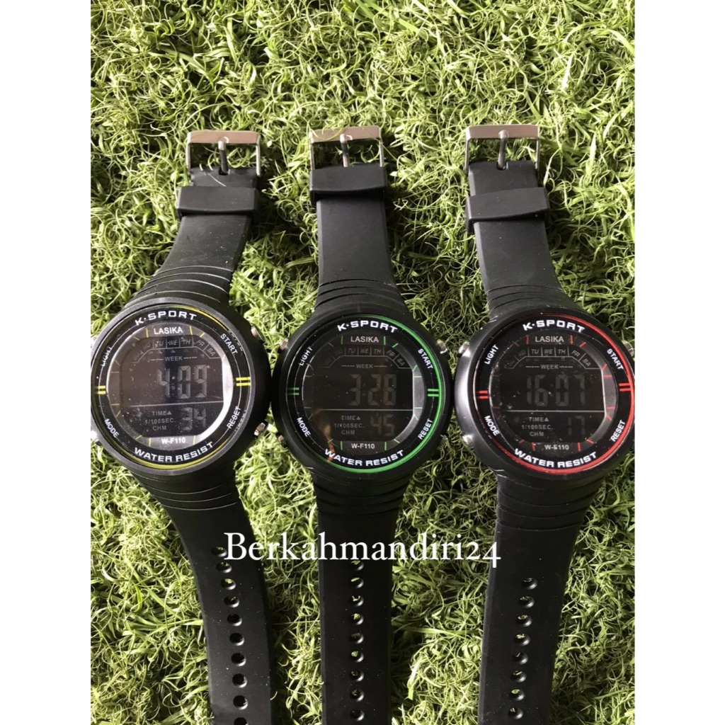 Jam Tangan Pria Digital Lasika W-F110 Water Resistent K-Sport Original Jam Tangan Kasual Fashion Pri