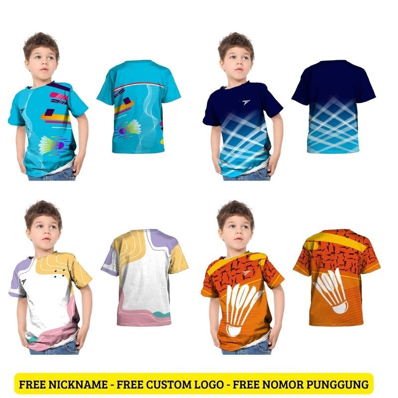 Dstore - Kaos Badminton Kaos Bulutangkis Anak Terbaik Custom Design Jersey badminton Anak Viral