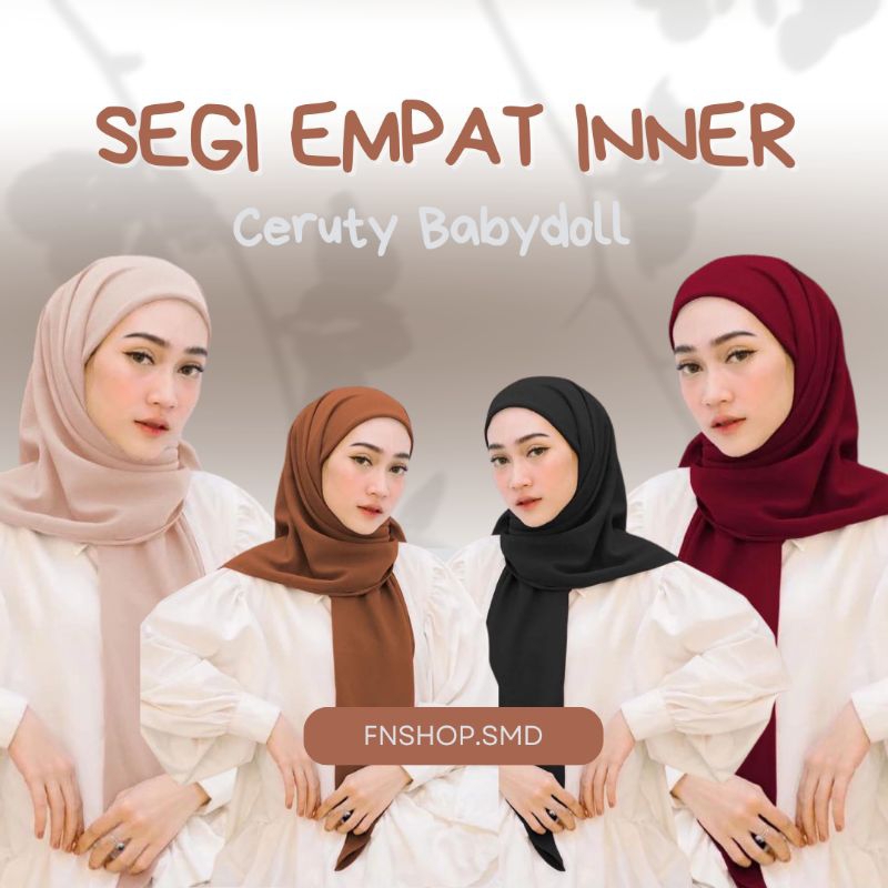 Hijab Segitiga instan inner ceruty babydoll | Segitiga Inner | Segiempat Inner ceruty babydoll 2 Lay