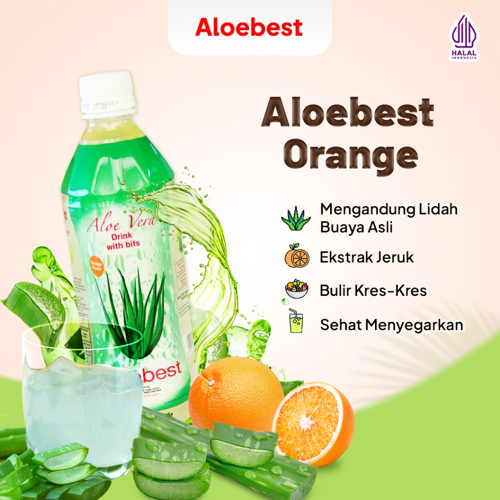 

COCOMAXI Aloebest Minuman Lidah Buaya Rasa Orange 500 ml