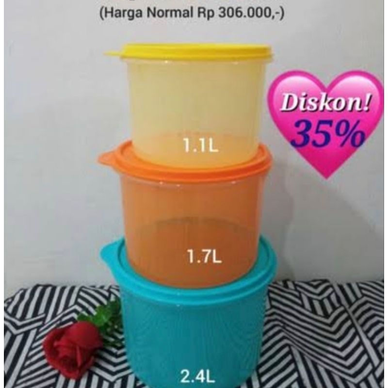 Texture canister set 3pcs