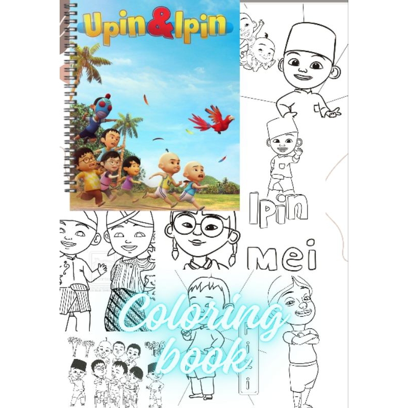 Buku Mewarnai Upin Ipin Coloring Book hiiling