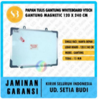 

V-TEC WHITE BOARD Gantung Magnet UK 120 x 240
