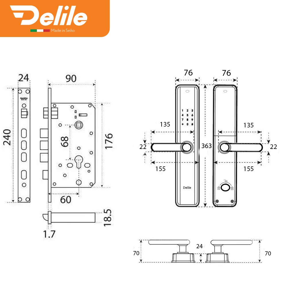 Uddjaya_ Smartlock H20 Delile Digital Lock / Smart Lock / Face Print / Finger Print / Pasword