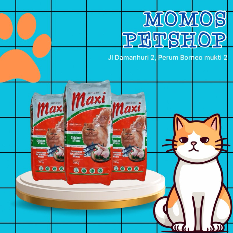 Petshop - Makanan kucing dryfood maxi 1kg all stage