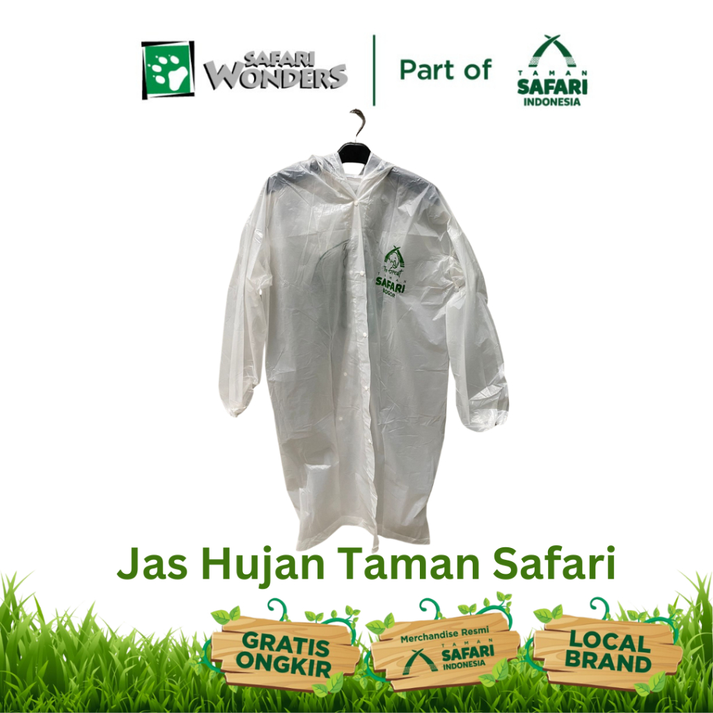 Taman Safari Raincoat Boneka Animal Jas Hujan Taman Safari Animal