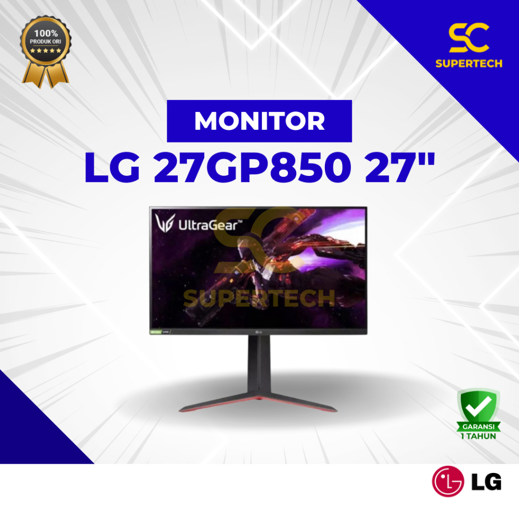 LED MONITOR LG 27GP850 27 QHD 165hz HDR G-Sync FreeSync