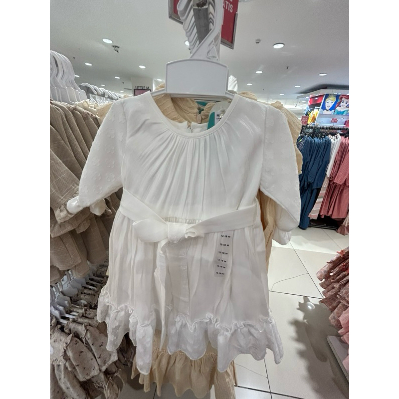 LITTLE M Baby Dres anak warna putih usia 6-36bulan