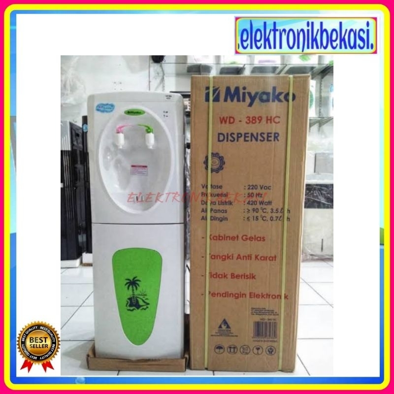 Dispenser Miyako 389 Hot & Cool  / DISPENSER MIYAKO WD 389 HC / MIYAKO WATER  DISPENSER HOT & COOL W