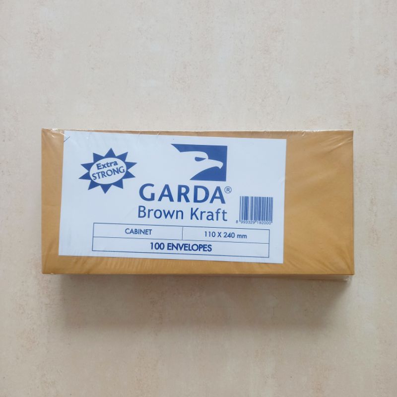 

[ PACK ISI 100 MURAH ] Amplop Coklat Polos Garda Cabinet ( Amplop Gaji ) [ Ukuran 11 x 24 cm ]