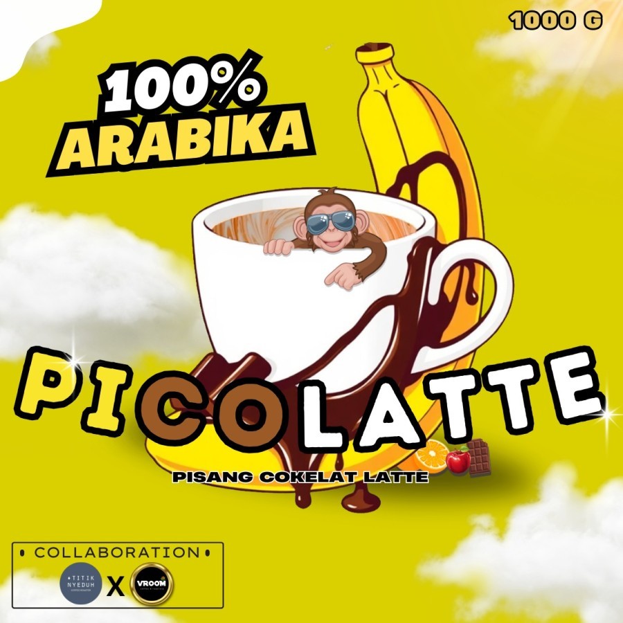 

Arabica Coffee Picolatte Saving Roasted Bean Arabika Kopi Matang Bubuk 1kg