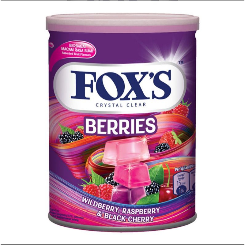 

FOX'S Crystal Clear Permen Berries Kaleng 170 g