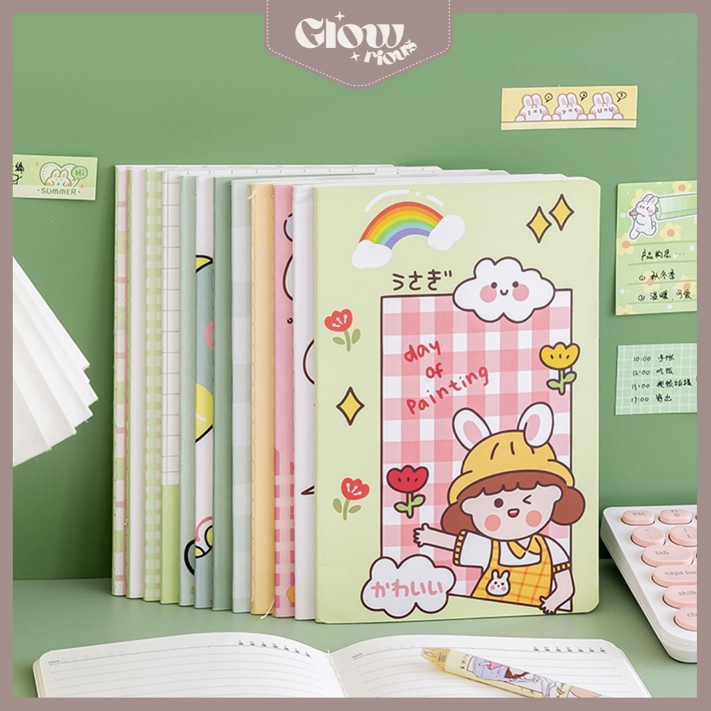 GR Notebook A5 Buku Diary Aesthetic Buku Jurnal Buku Catatan Buku Note Stiker Buku Tulis Aesthetic