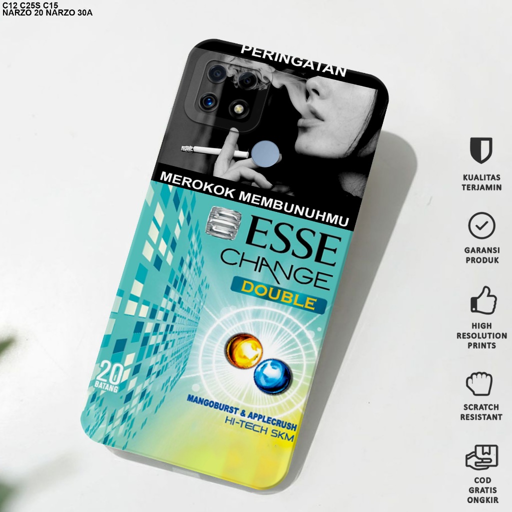 Case Realme C12 - Softcase Realme C12 - Softcase Procamera Motif Ess - Casing Hp Realme C12 - Case H