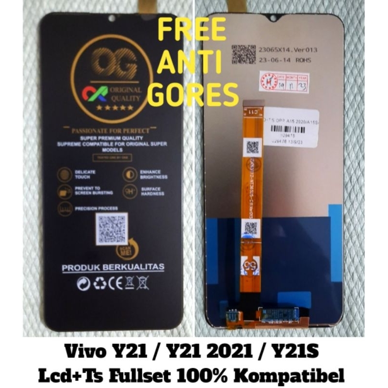 Lcd Vivo Y21 / Y21 2021 / Y21S Fullset+Touchscreen Hp 100% Kompatible <COD> Bisa Bayar Di Tempat Ori