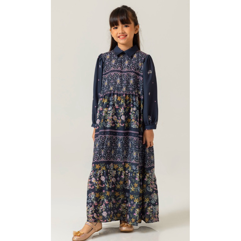 Nera Dress Baju Anak Perempuan Riamiranda Seruna Ria Miranda Raya 2025 RM Lebaran Sarimbit Family Se