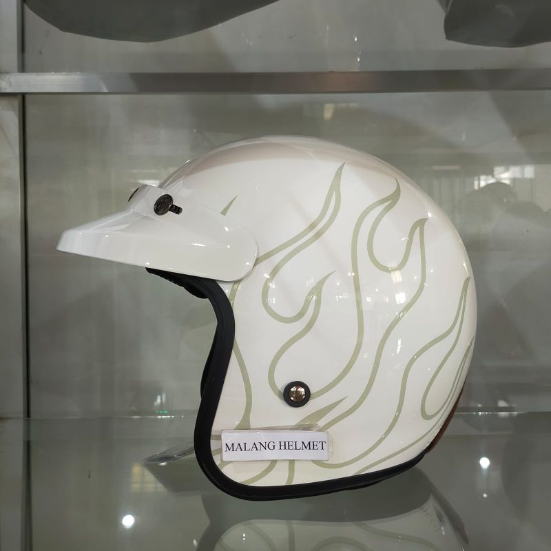 Helm Half Face Bogo Retro JPX JP Motif