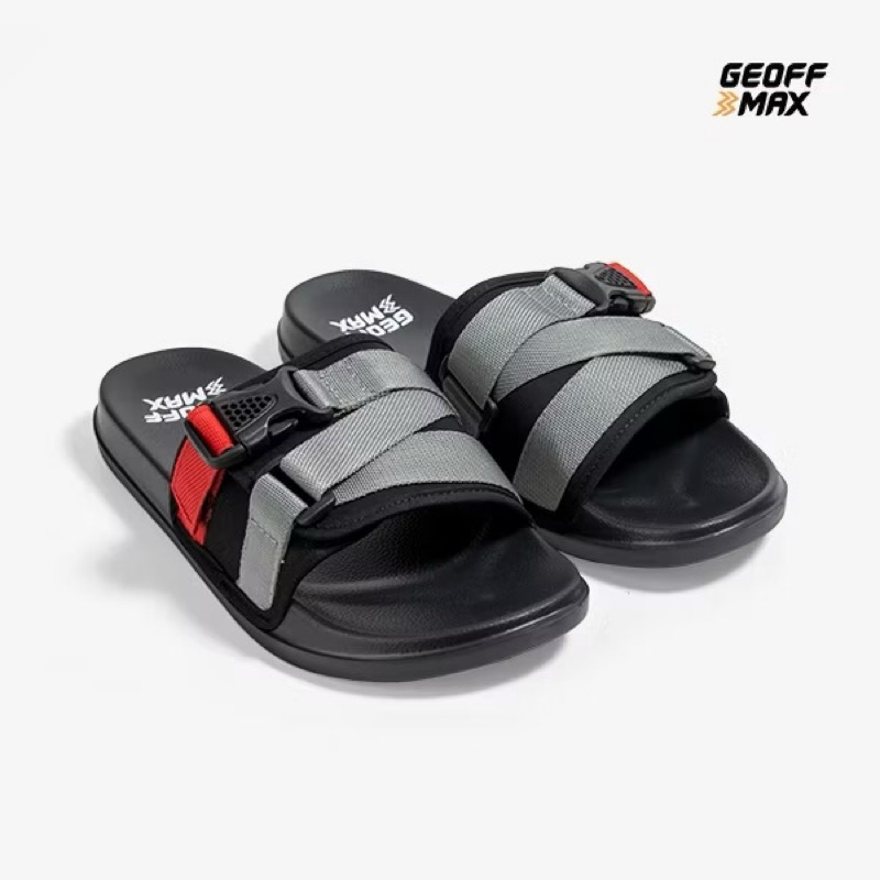 Sandal Geoff Max Original - Xenia Black Grey | Sandal Slipper | Sandal Umisex